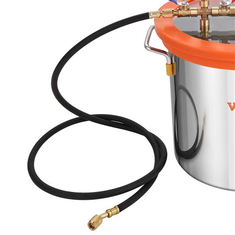 VEVOR 5 Gallon Vacuum Chamber And 3 5 CFM Pump Kit Tempered Glass Lid