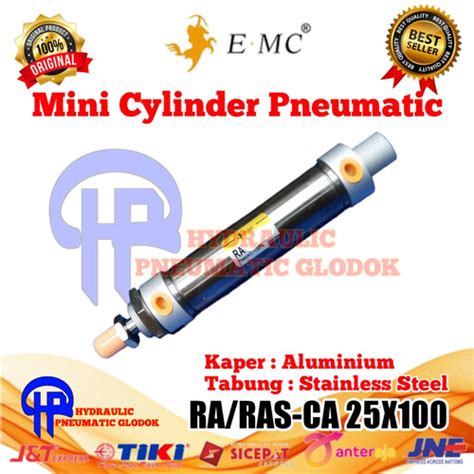 Jual Mini Cylinder Pneumatic RA/RAS-CA 25X100 EMC - Jakarta Barat ...