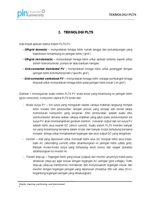 teknologi plts  berbagai aplikasi