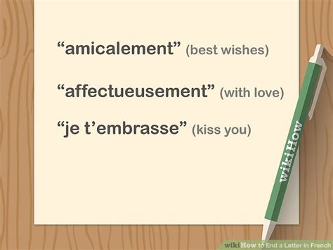 3 Ways To End A Letter In French WikiHow