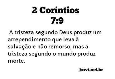 2 CORÍNTIOS 7 9 Bíblia