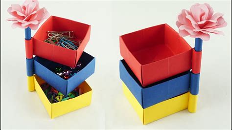 Origami Paperclip Holder Diy Paperclip Holder Youtube