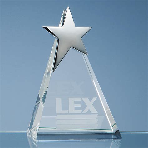 Glass Star Shaped Awards Uk Crystal Star Trophies Online House Of