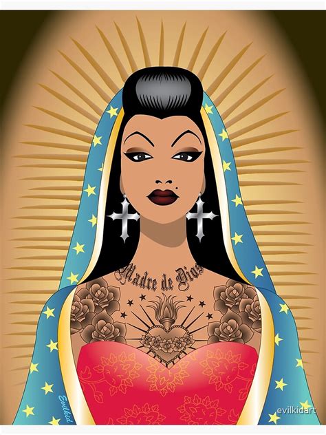 "Chola Guadalupe" Poster by evilkidart | Redbubble