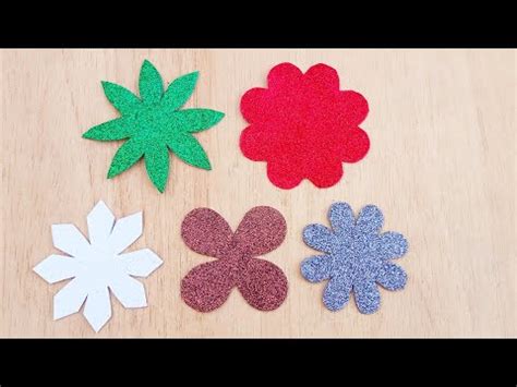 How To Make Flowers With Glitter Foam Sheet Easy Glitter Foam Sheet