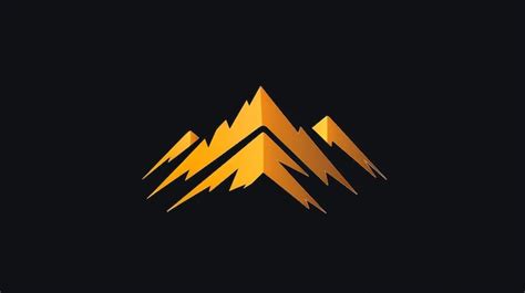 A Stylized Mountain Logo Design Premium Ai Generated Image