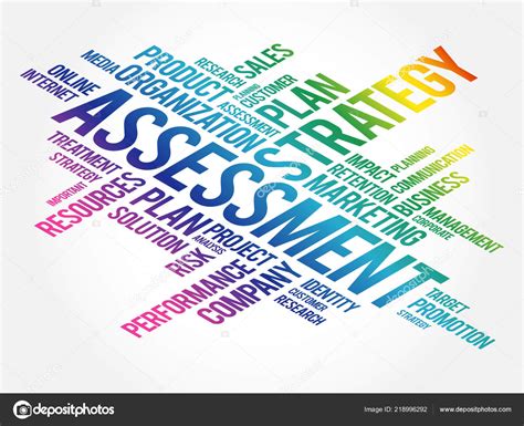 Assessment Word Cloud Collage Business Concept Background Stock Vector