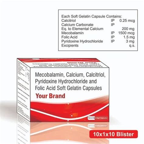 Methylcobalamin Calcium Folic Acid Pyridoxine Hcl Softgel Capsules