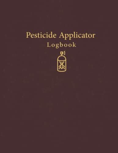 Pesticide Applicator Log Book Chemical Pest And Insect Control