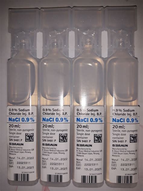 B Braun NaCI 0 9 Sodium Chloride Health Nutrition Medical Supplies