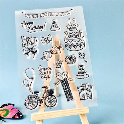 Birthday Cake Clear Stamps Card Making Festival Wedding Stamps For Scrapbooking Photo Album