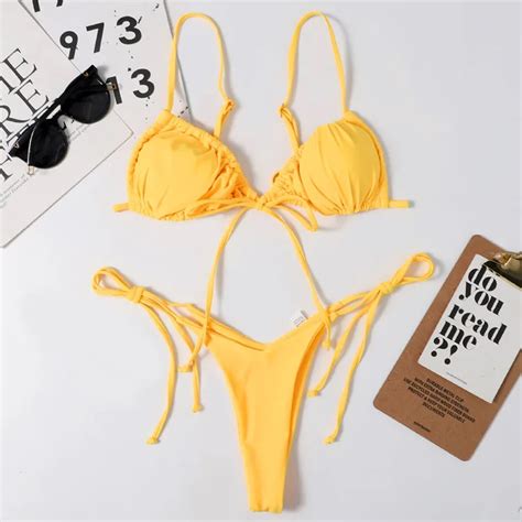 Custom Private Label Mature Brazilian Mini String Thong Extreme Micro