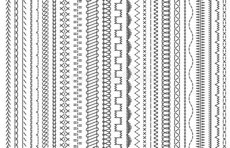 Set Of Seamless Ethnic Patterns For Embroidery Stitch Stock Vector ...