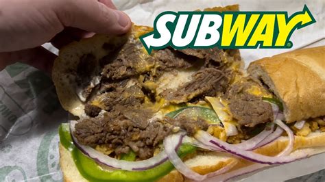 Subway Cheesy Garlic Steak Submarine Sandwich Review Youtube