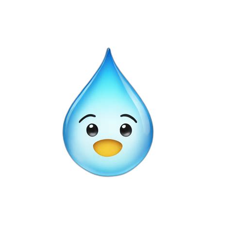 Water Drop With Arms And Legs Thinking Ai Emoji Generator