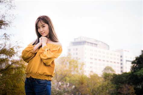 Asian Women Model Long Hair Brunette Depth Of Field Jeans