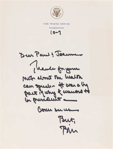 Lot Detail - Very Rare Bill Clinton Autograph Letter Signed as