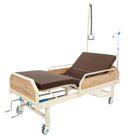 Кровать для лежачих больных MED1-C09UA (бежевая) Медтехника Мед1.ltd