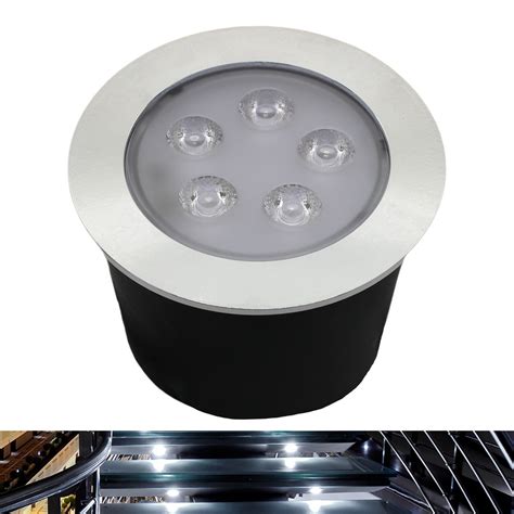 Balizador Spot Led Chão Piso Jardim 5w Embutir Luz Frio Submarino