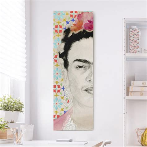 Rosalind Wheeler Leinwandbild Frida Mit Rosa Blumen Ii Wayfair De