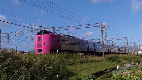 北海道の鉄道思い出ファクトリ－ On Twitter 51d 稚内行 特急宗谷 キハ261系5000番台 はまなす編成 19秒程後から追走