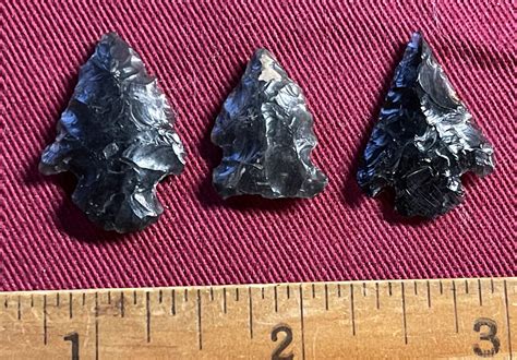 Authentic Obsidian Arrowheads