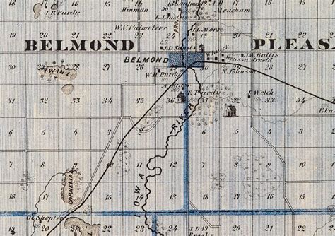 1875 Map Of Wright County Iowa Etsy