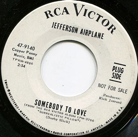 Jefferson Airplane Somebody To Love 1967 Vinyl Discogs