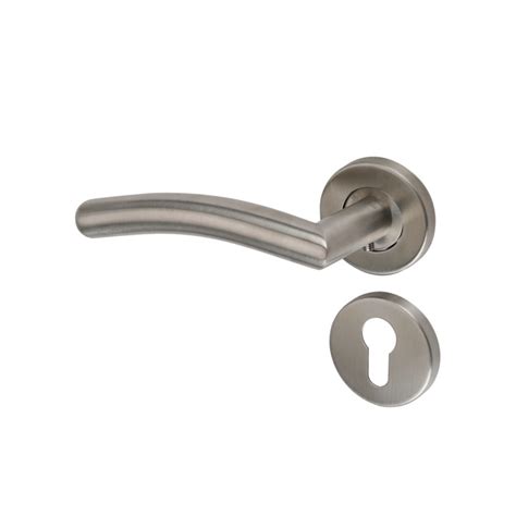 Lever Handle Hollow SS Lever Handle On Rose And Euro Profile