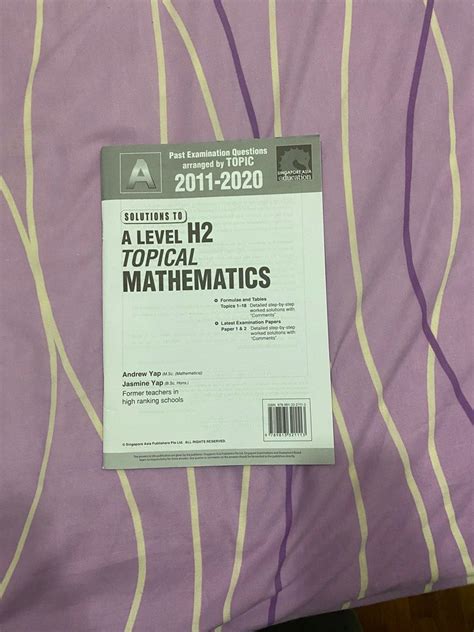 A Level Topical Tys H Math Answer Sheet Only Hobbies Toys Books