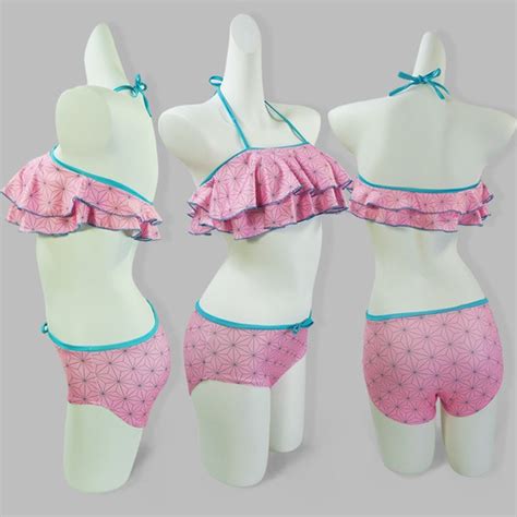Kimetsu No Yaiba Kochou Shinobu Bikini Traje De Baño Cos Cuotas sin interés