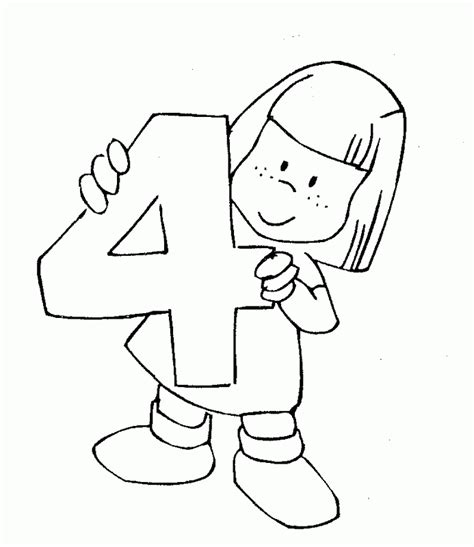 Number 4 Coloring Pages - Coloring Home