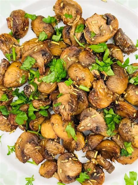 Crispy Delicious Air Fryer Mushrooms With Garlic And Herbs Liana S