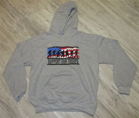 Support Our Troops Embroidered Hoodie By Lana5753 On Etsy Embroidered