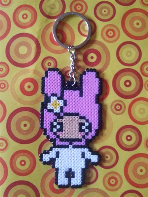 Llavero Key Chain Melody Hama Beads Mini Perler Llaveros Perlas Tutoriales