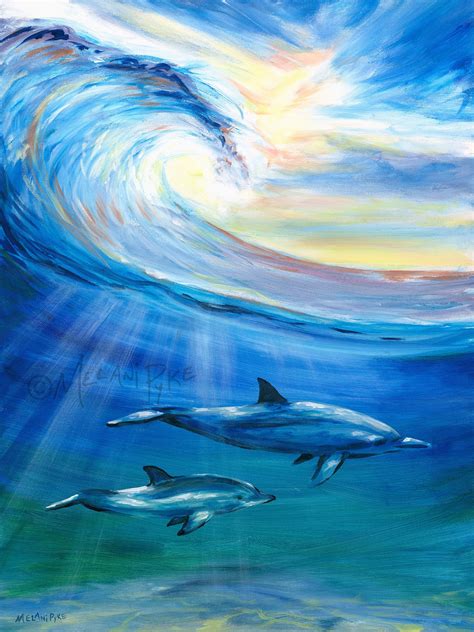 Dolphin Painting Sunset Paint And Sip Class: Sunset Dive With The