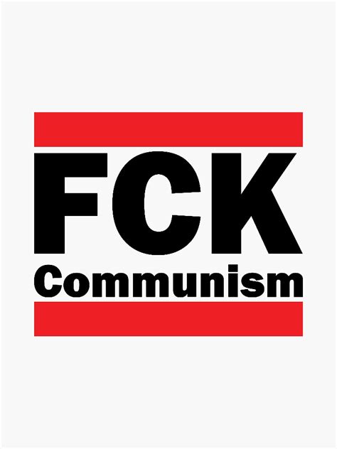FCK Commie Fuck Communism Anti China Anti Communist Sticker For Sale By Palmdrive Redbubble
