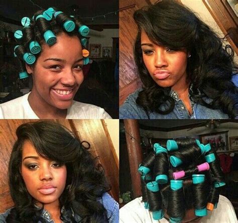 Before And After Roller Set Natural Hair Styles Hair Styles Curly