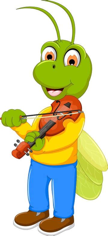 Cartoon Grasshopper Violin Stock Illustrations 81 Cartoon Grasshopper Violin Stock