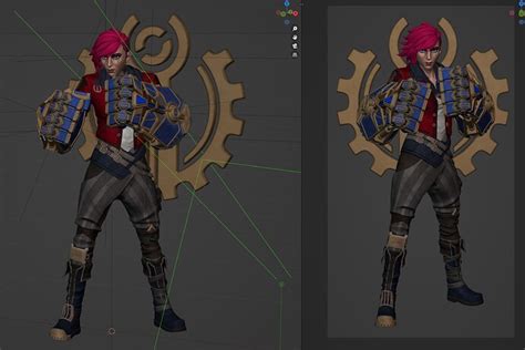 Vi The Piltover Enforcer Finished Projects Blender Artists Community