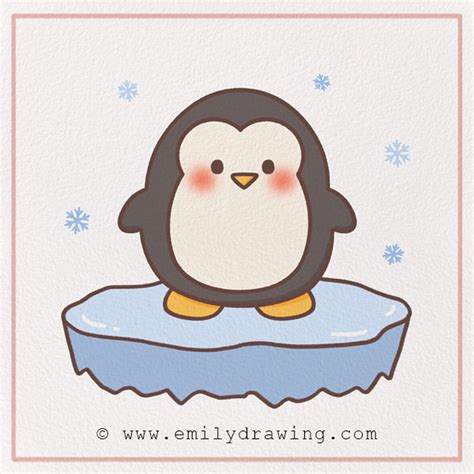 How To Draw A Baby Penguin Cute And Easy Cartoon Penguin Drawing