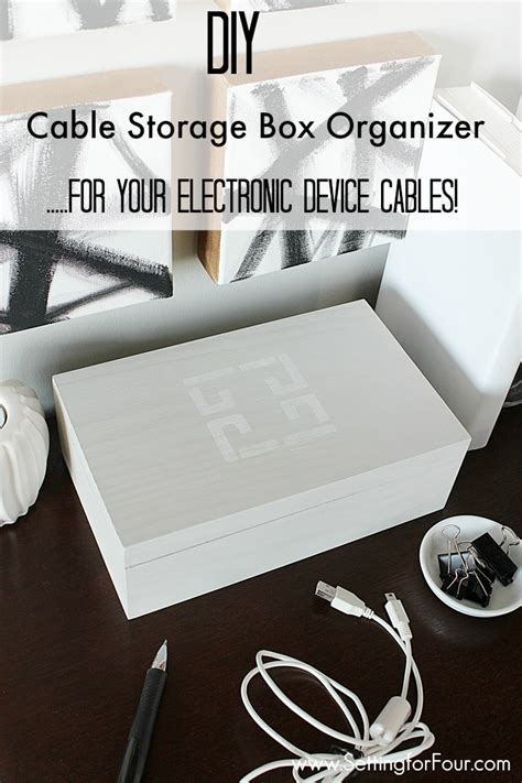 DIY Cable Storage Box Organizer - Setting For Four Interiors