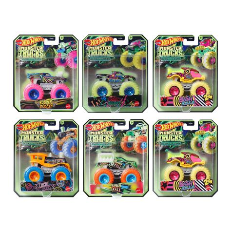 Mattel 風火輪大腳車 夜光系列 原箱 入 N箱號 Hot Wheels 合金車 小汽車 正版 蝦皮購物