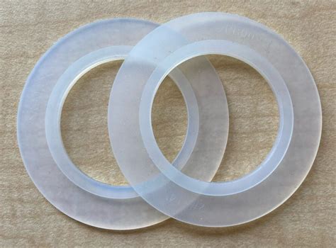 2 Pack Of Replacement Clear Silicone Seals 70mm OD 43mm ID NuFlush