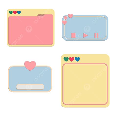 Cute Pastel User Interface Cute Pastel Ui Png Transparent Clipart