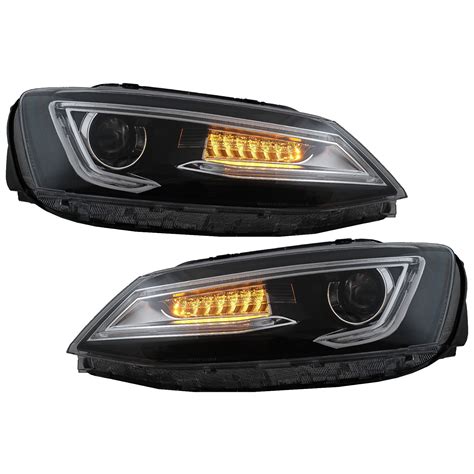 Faruri Led Drl Dual Beam Lens Compatibil Cu Vw Jetta Mk Vi