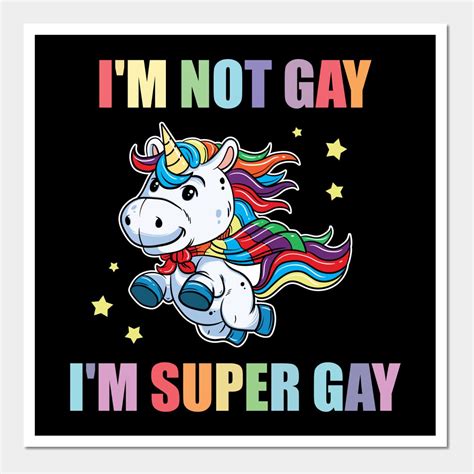 LGBT Funny Rainbow Unicorn Super Gay Lesbian Pride By Hasibit Gay Unicorn Unicorn Quotes