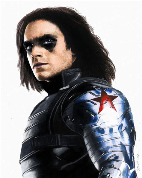 Colored Pencil Drawing Of Bucky Barnes By Jasminasusak On Deviantart