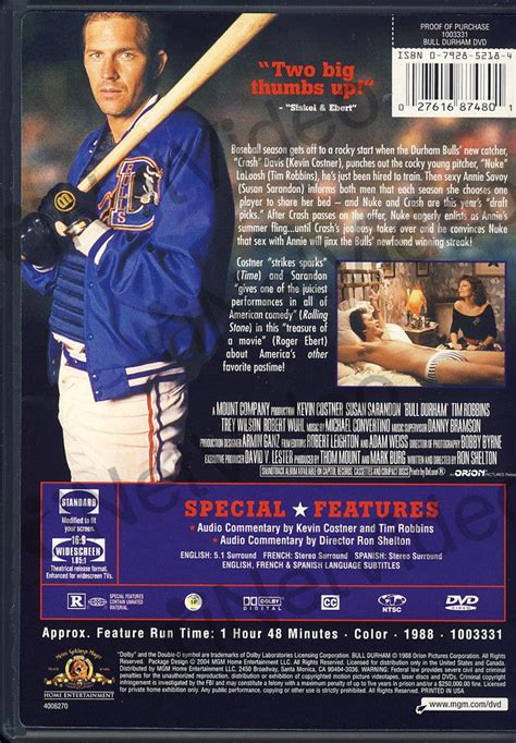 Bull Durham Fullscreen Widescreen On Dvd Movie