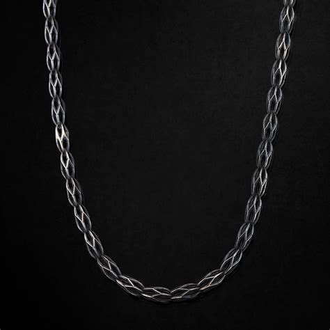The Mediterranean - 925k Oxidized Sterling Silver Chain for Men